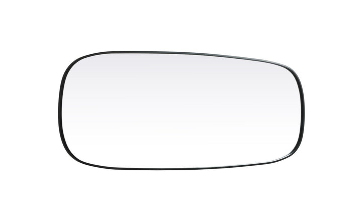 Metal Frame Oval Mirror 24X60 Inch In Black