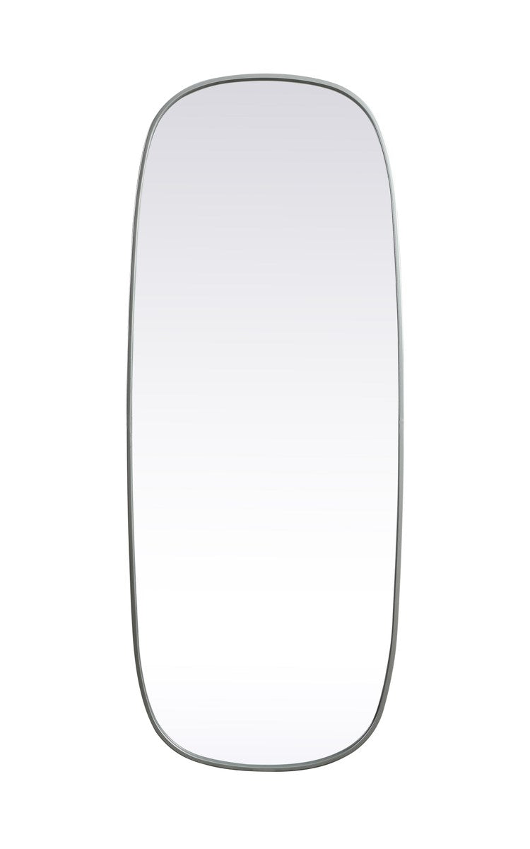 Metal Frame Oval Mirror 24X60 Inch In Silver by Elegant Decor