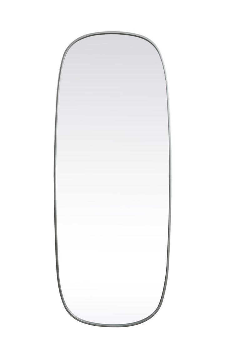 Metal Frame Oval Mirror 24X60 Inch In Silver by Elegant Decor