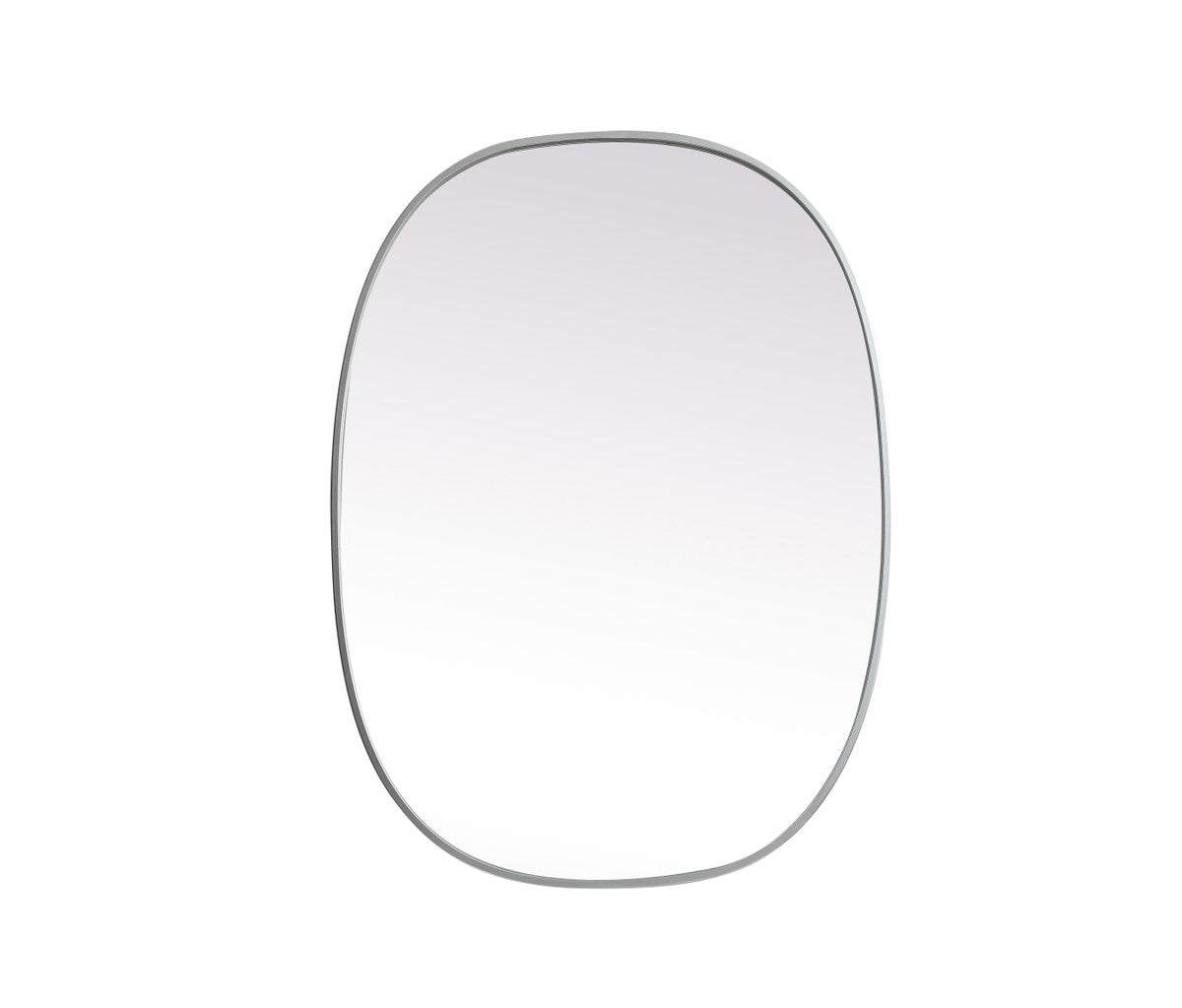 Metal Frame Oval Mirror 27X36 Inch In Silver by Elegant Decor