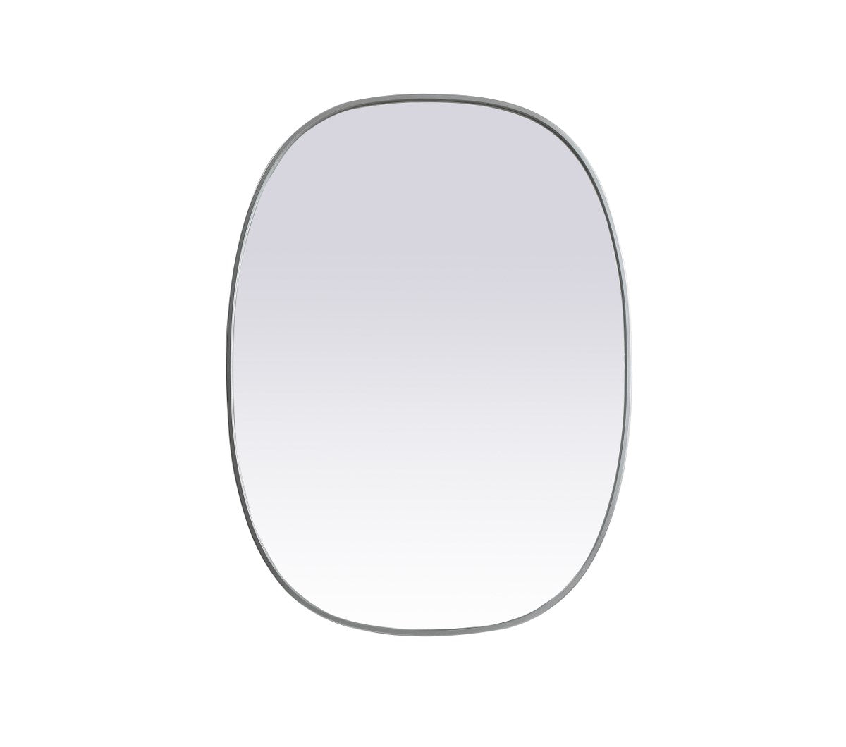 Metal Frame Oval Mirror 30X40 Inch In Silver by Elegant Decor