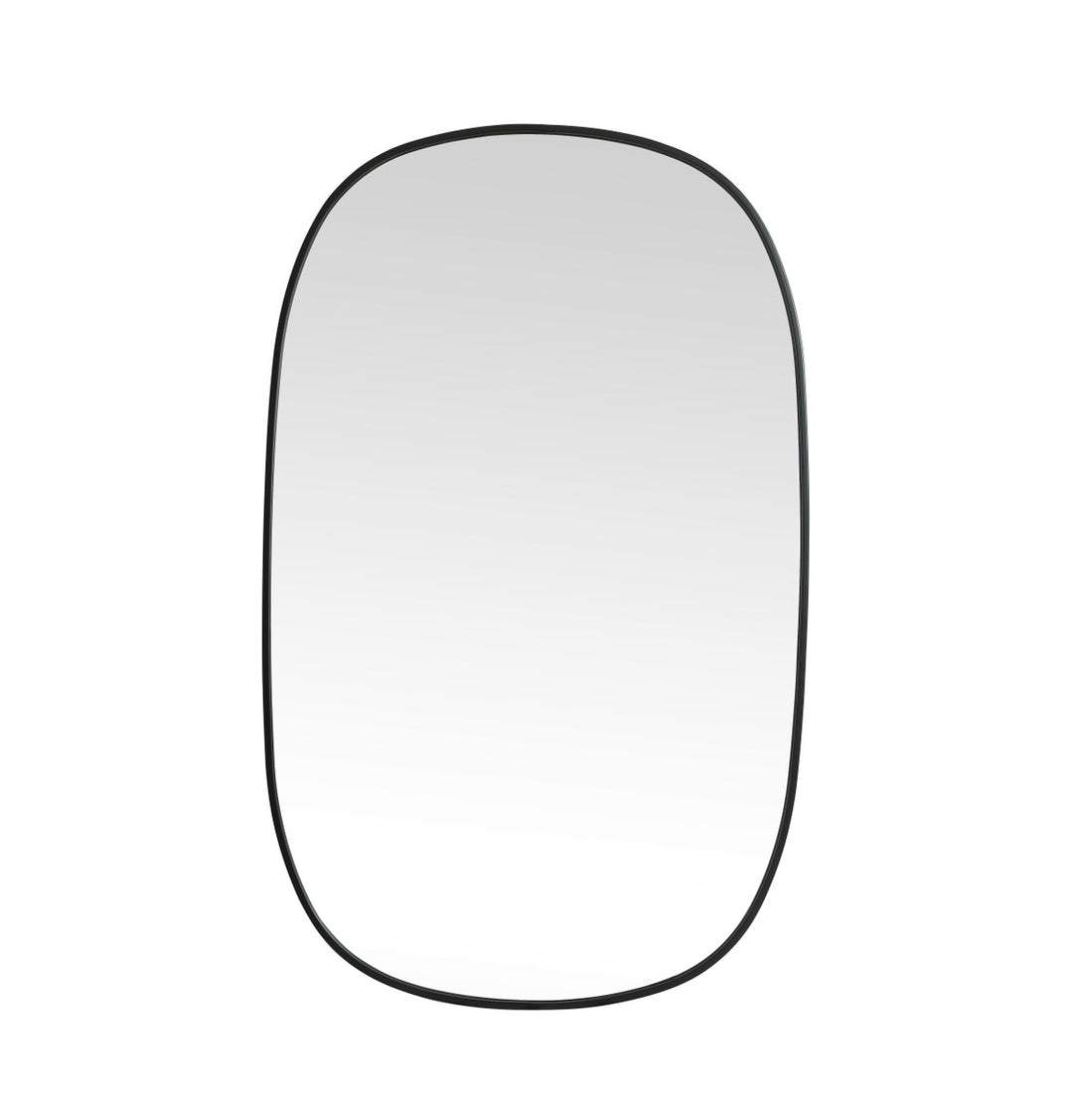 Metal Frame Oval Mirror 30X48 Inch In Black by Elegant Decor
