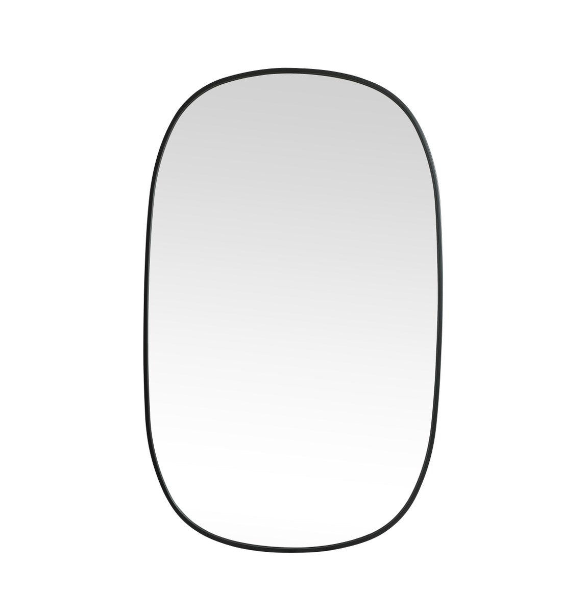 Metal Frame Oval Mirror 30X48 Inch In Black by Elegant Decor