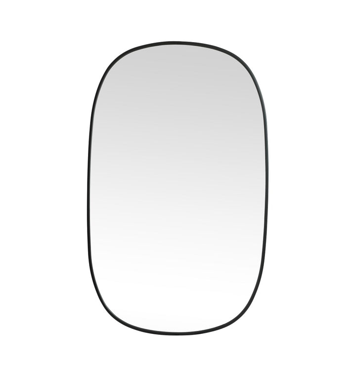 Metal Frame Oval Mirror 30X48 Inch In Black by Elegant Decor