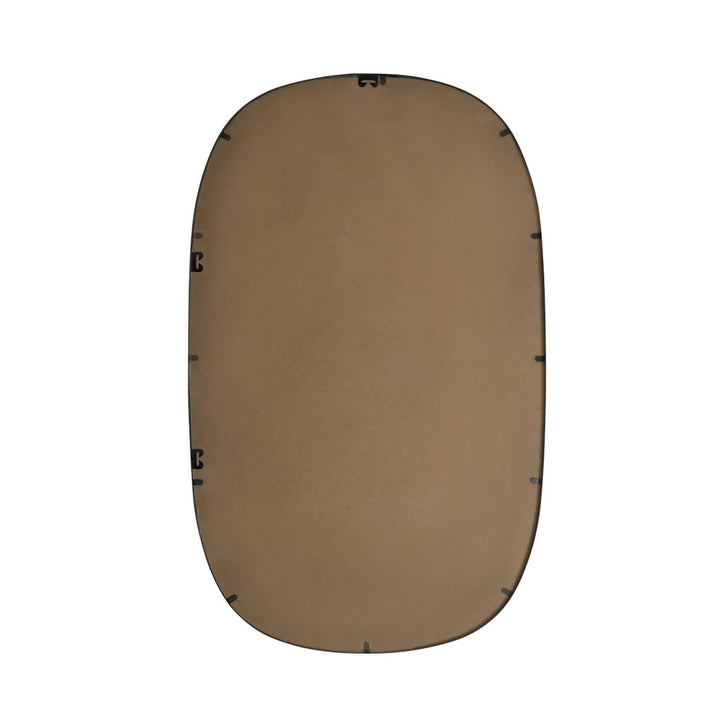 Metal Frame Oval Mirror 30X48 Inch In Black