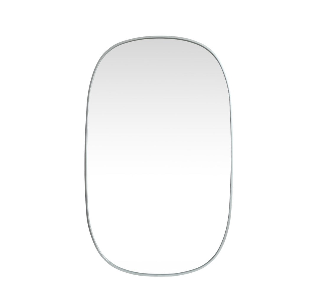 Metal Frame Oval Mirror 30X48 Inch In Silver by Elegant Decor