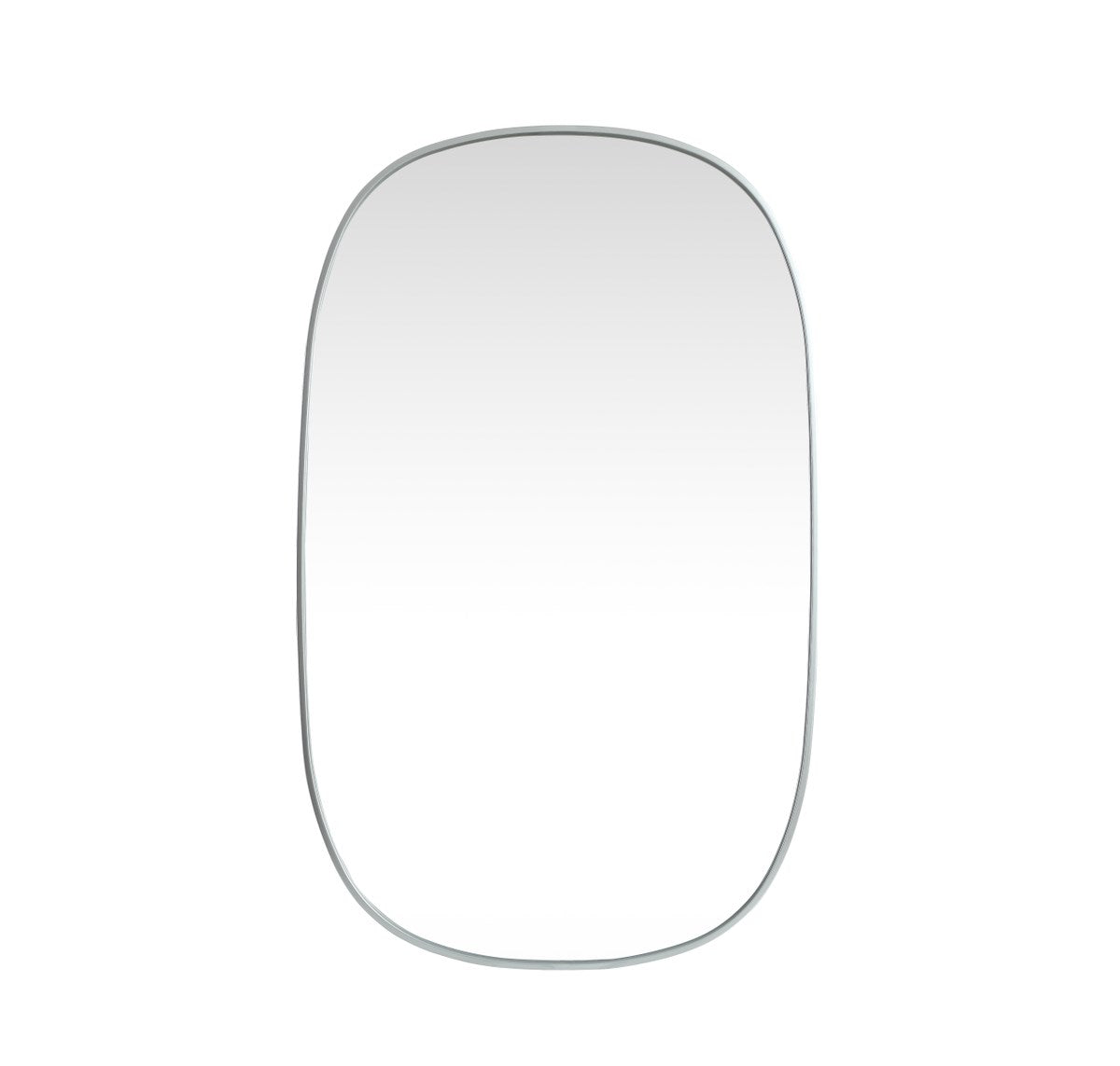 Metal Frame Oval Mirror 30X48 Inch In Silver by Elegant Decor