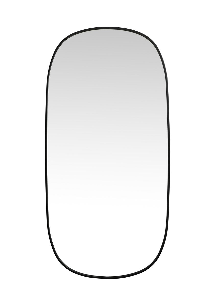 Metal Frame Oval Mirror 30X60 Inch In Black by Elegant Decor