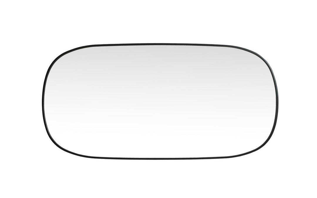 Metal Frame Oval Mirror 30X60 Inch In Black