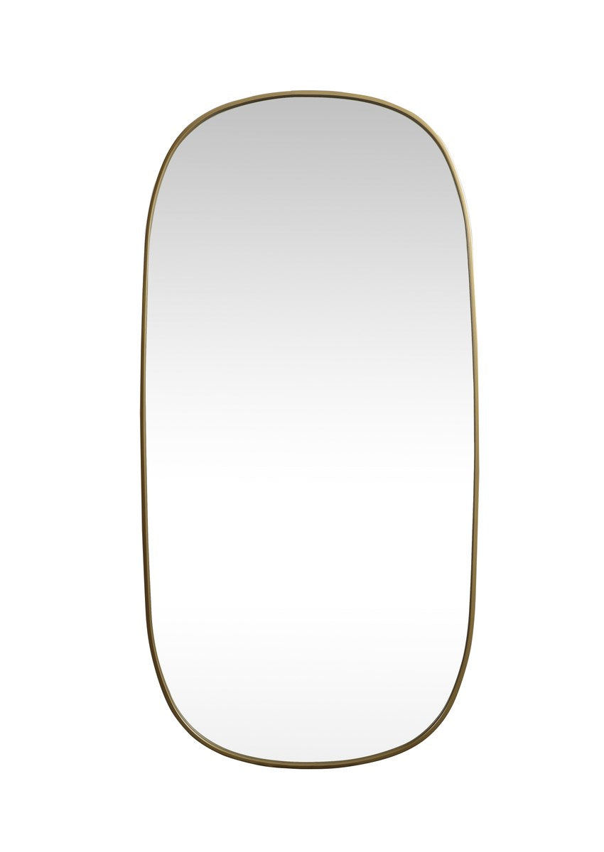 Metal Frame Oval Mirror 30X60 Inch In Brass by Elegant Decor