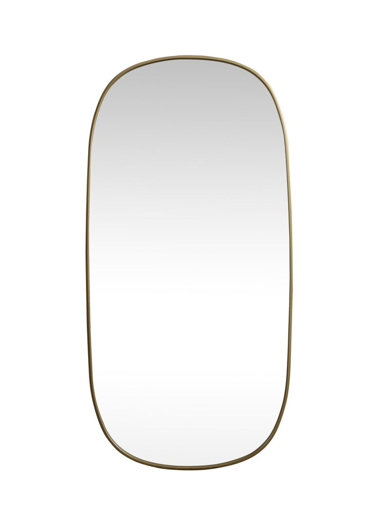 Metal Frame Oval Mirror 30X60 Inch In Brass by Elegant Decor