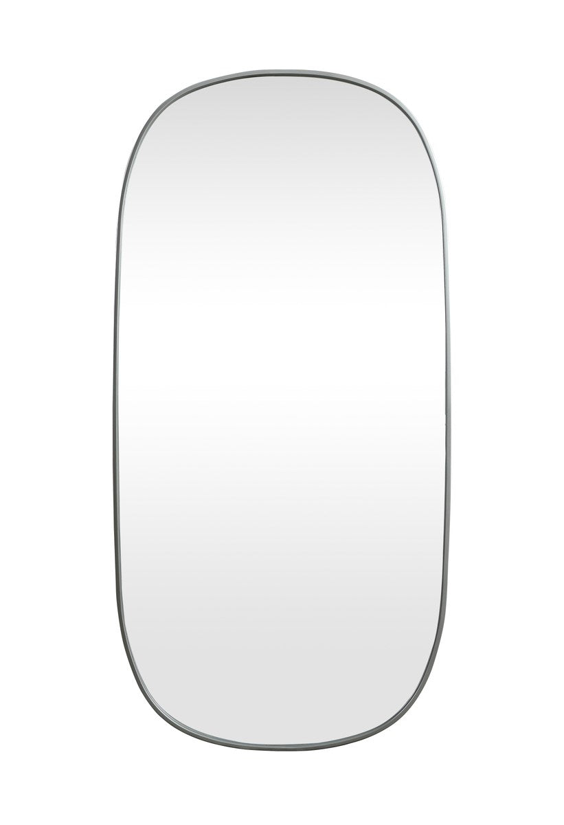Metal Frame Oval Mirror 30X60 Inch In Silver by Elegant Decor