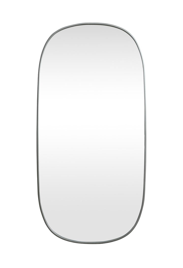Metal Frame Oval Mirror 30X60 Inch In Silver by Elegant Decor