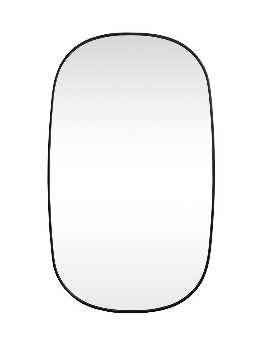 Metal Frame Oval Mirror 36X60 Inch In Black by Elegant Decor