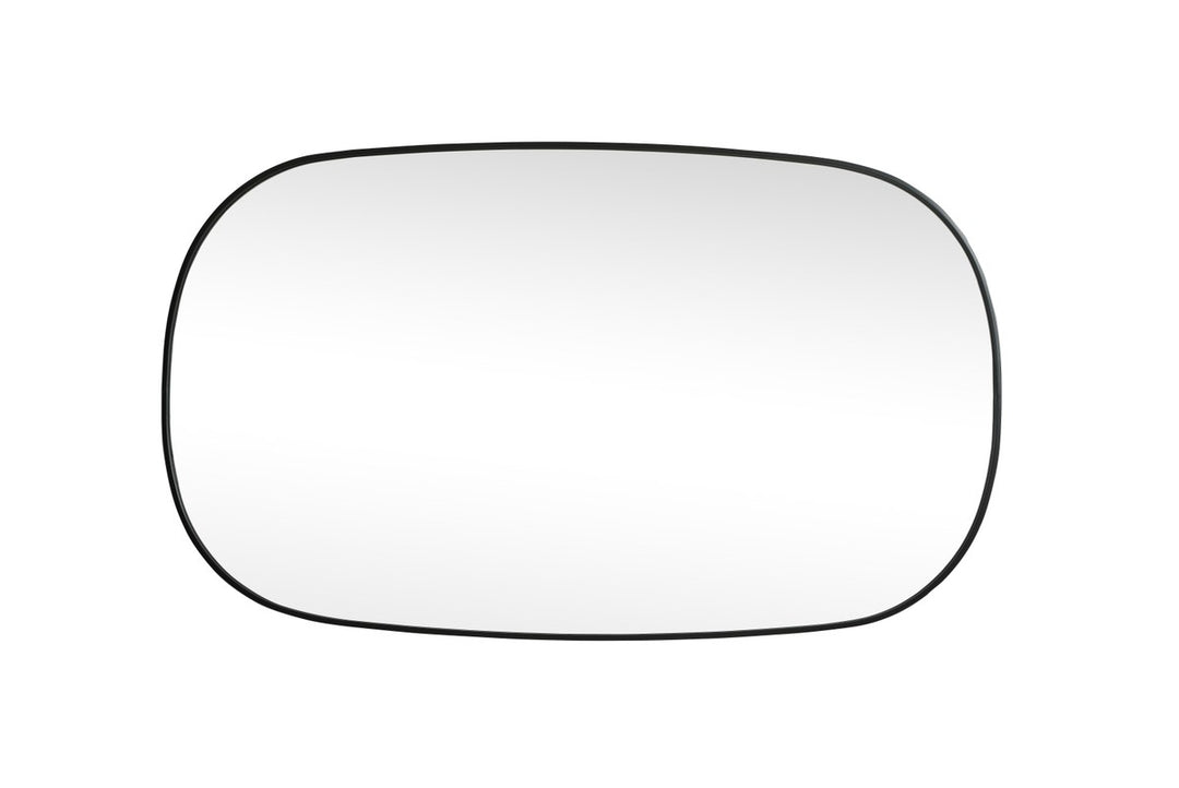 Metal Frame Oval Mirror 36X60 Inch In Black