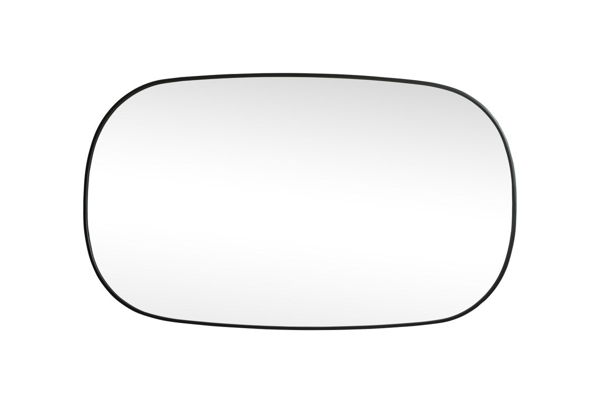 Metal Frame Oval Mirror 36X60 Inch In Black