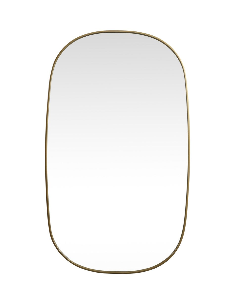 Metal Frame Oval Mirror 36X60 Inch In Brass by Elegant Decor