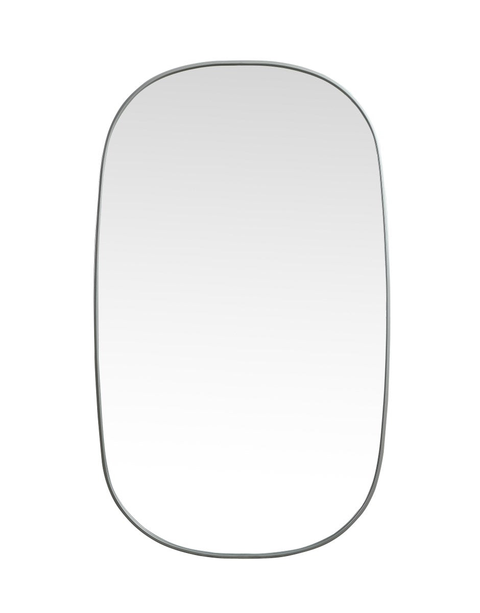 Metal Frame Oval Mirror 36X60 Inch In Silver by Elegant Decor