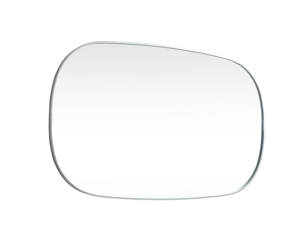 Metal Frame Oval Mirror 36X60 Inch In Silver
