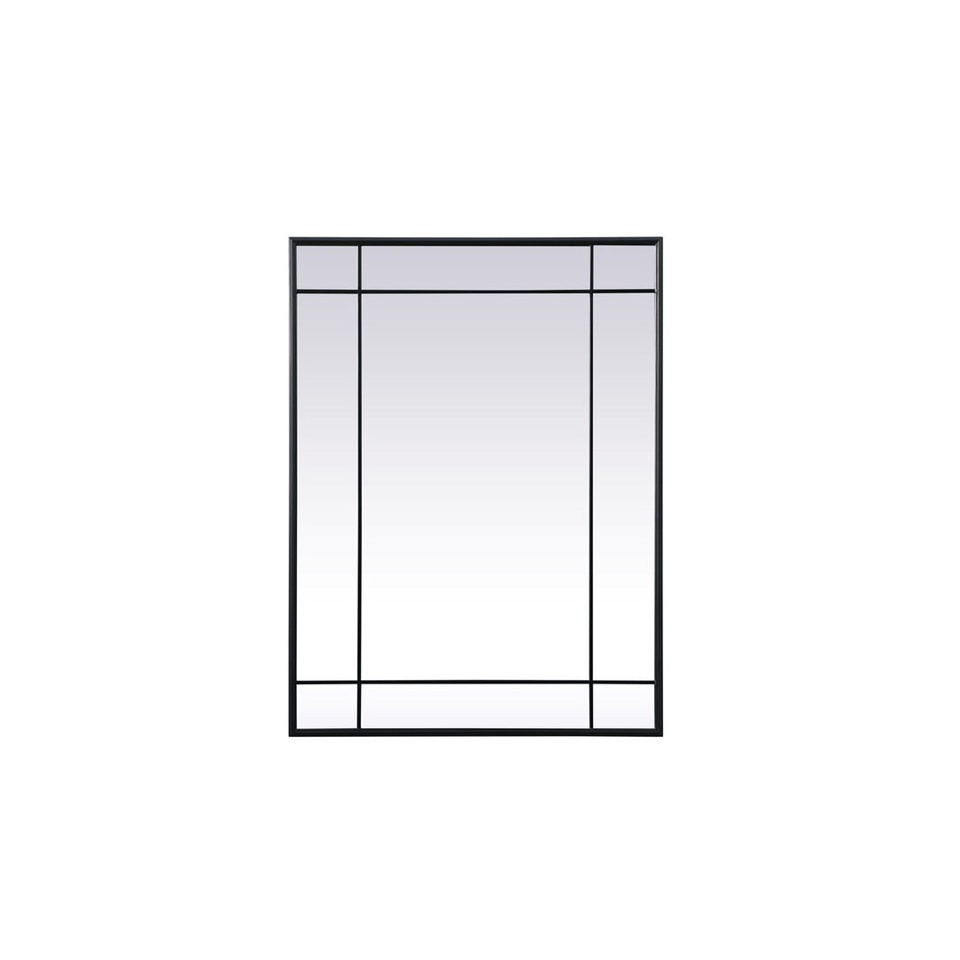 French Panel Wall Mirror 30X40 Inch In Black by Elegant Decor
