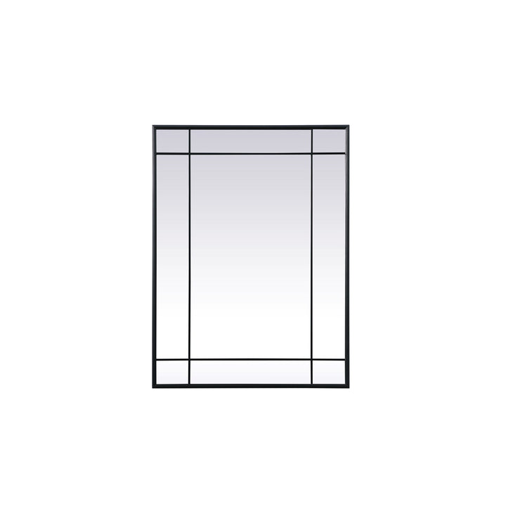 French Panel Wall Mirror 30X40 Inch In Black by Elegant Decor