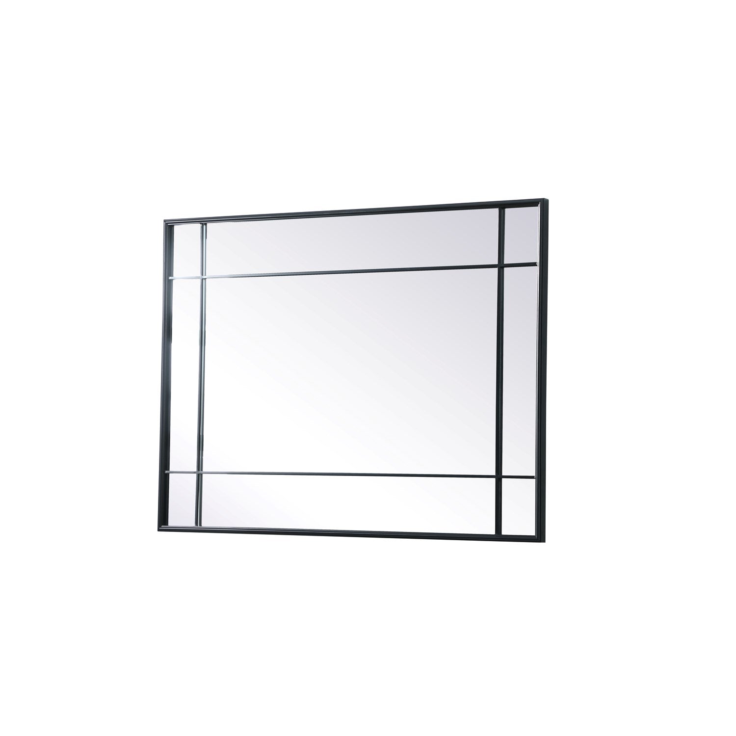 French Panel Wall Mirror 30X40 Inch In Black