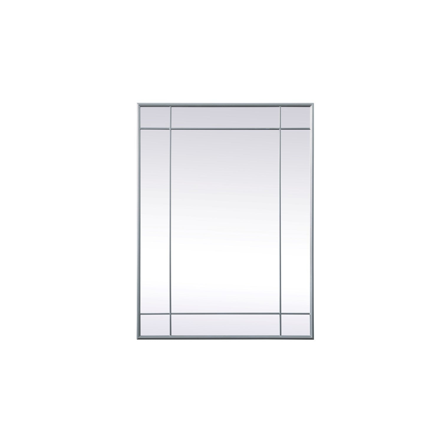 French Panel Wall Mirror 30X40 Inch In Silver by Elegant Decor