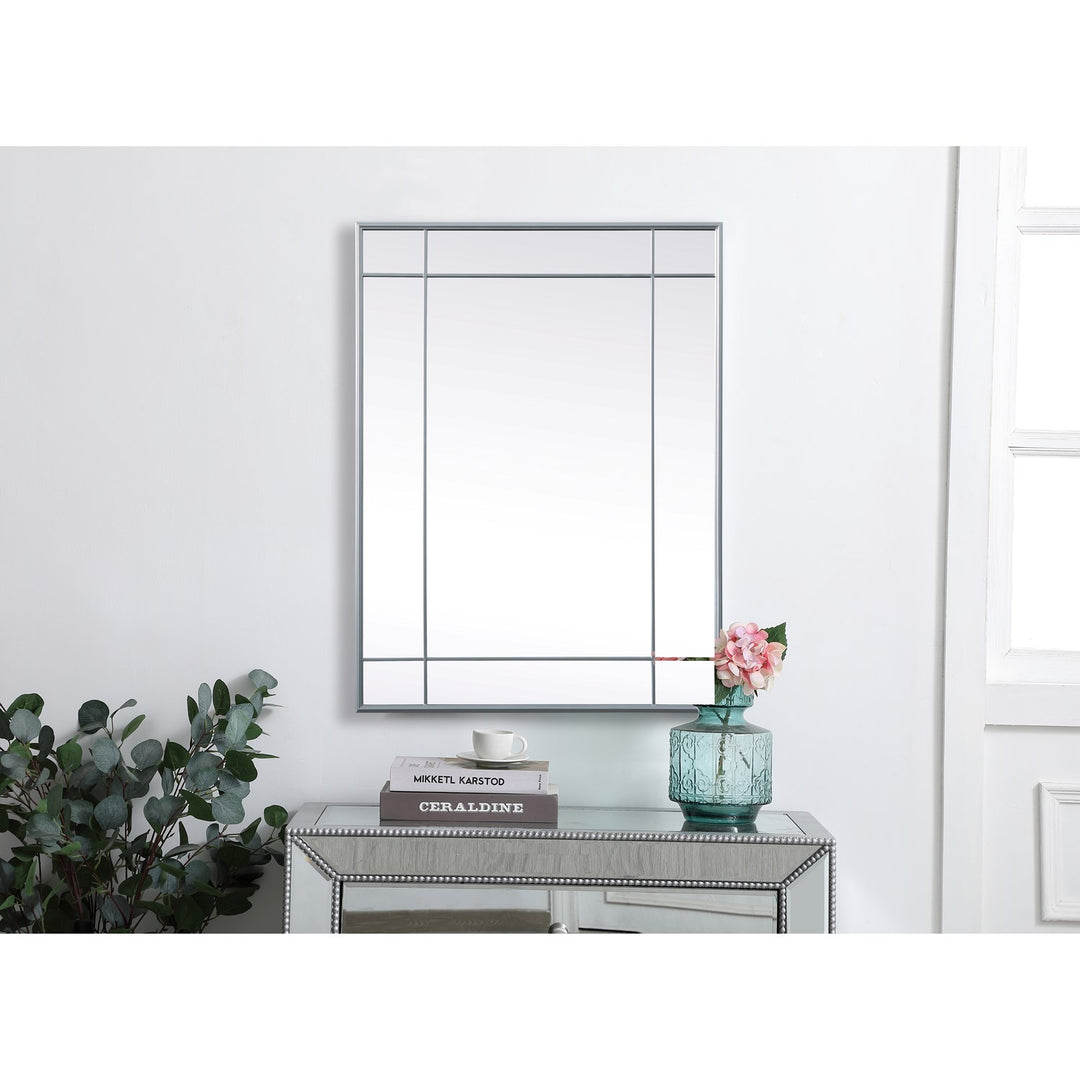 French Panel Wall Mirror 30X40 Inch In Silver