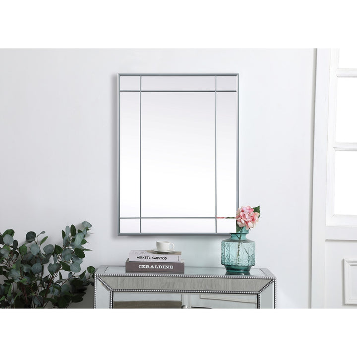 French Panel Wall Mirror 30X40 Inch In Silver