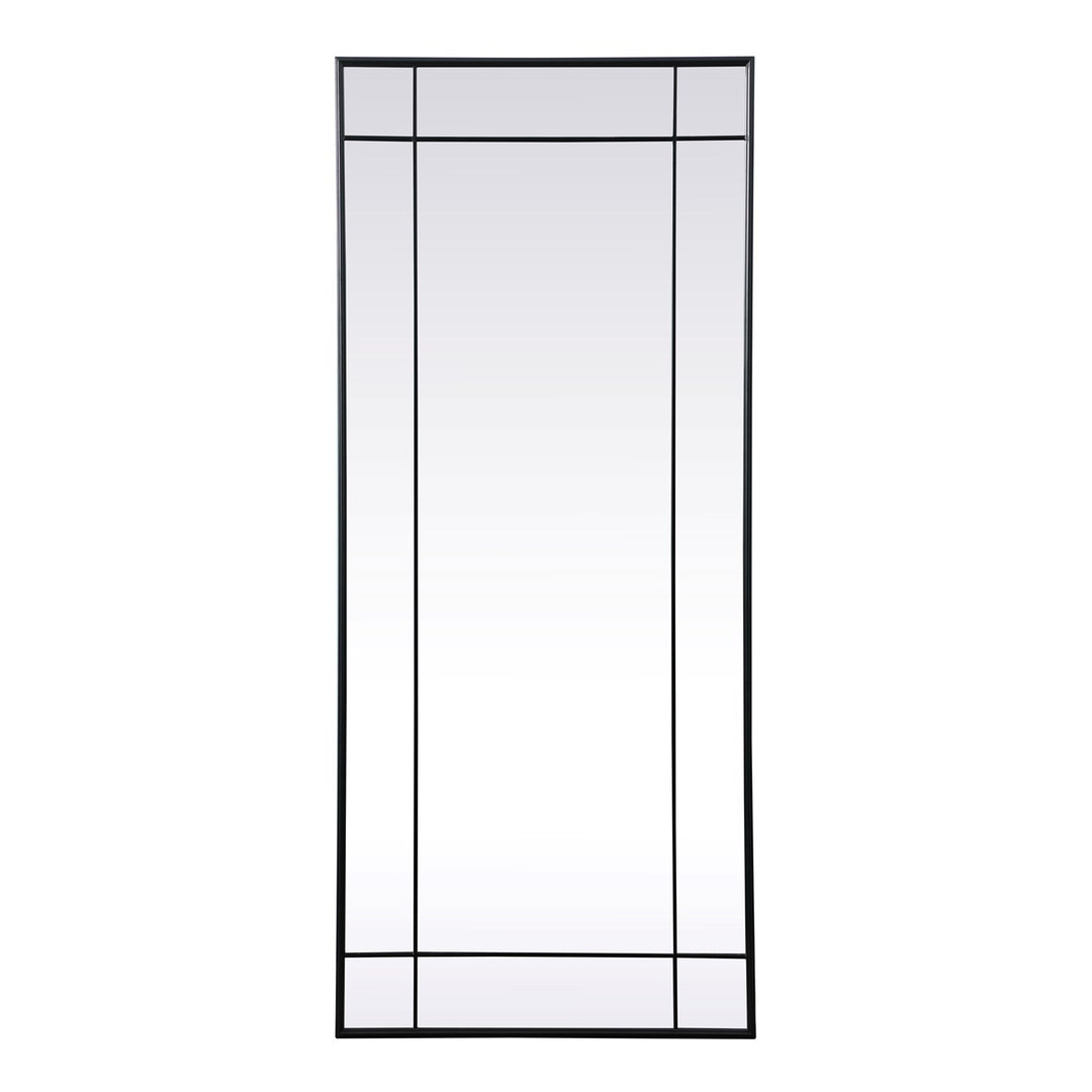 French Panel Full Length Mirror 30X70 Inch In Black by Elegant Decor