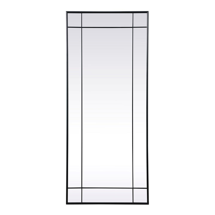 French Panel Full Length Mirror 30X70 Inch In Black by Elegant Decor