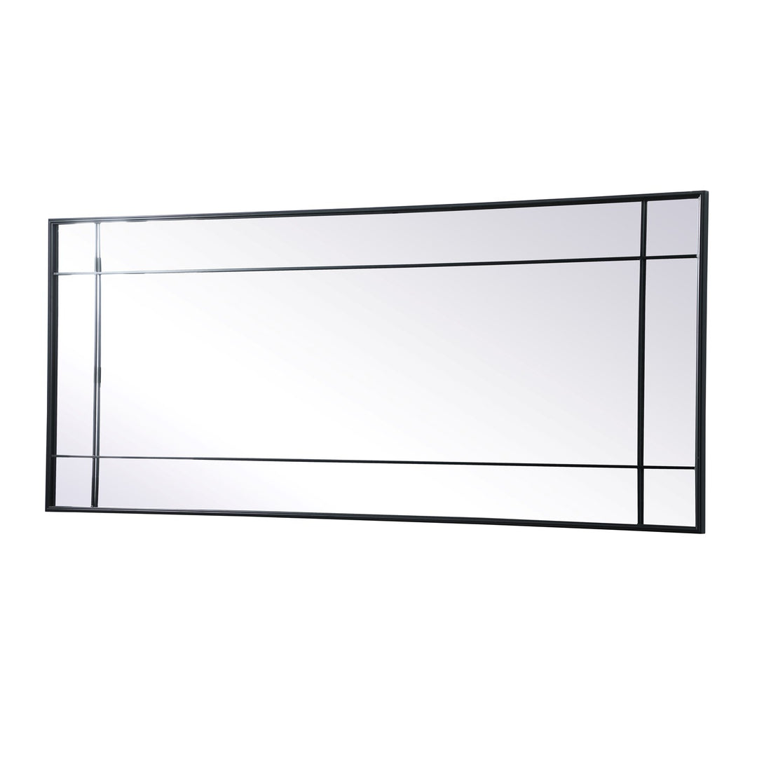 French Panel Full Length Mirror 30X70 Inch In Black