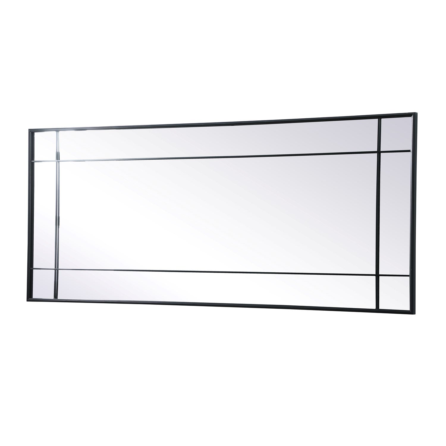 French Panel Full Length Mirror 30X70 Inch In Black