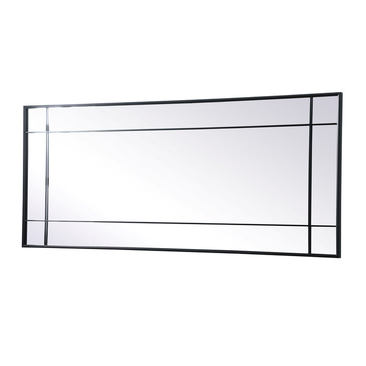 French Panel Full Length Mirror 30X70 Inch In Black