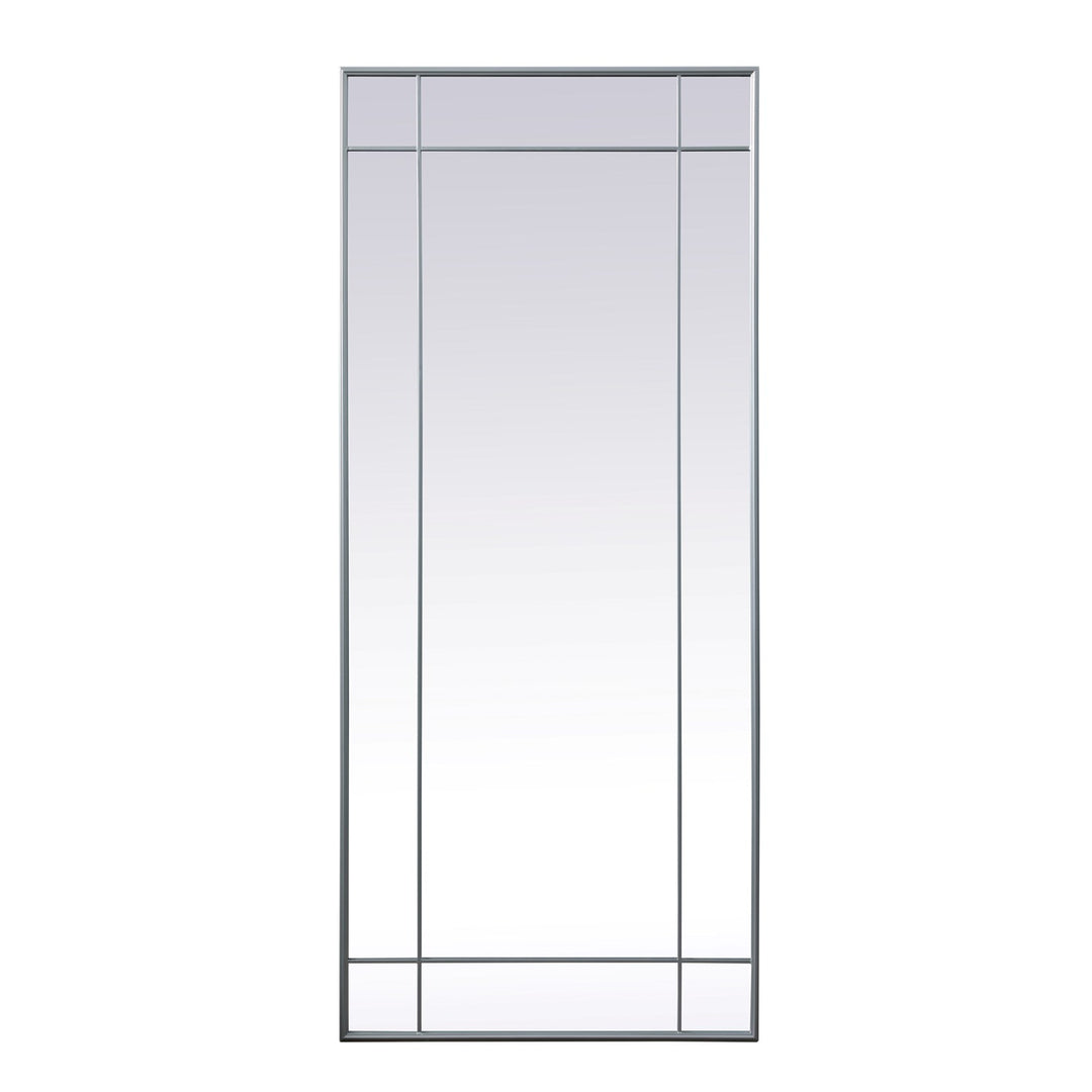 French Panel Full Length Mirror 30X70 Inch In Silver by Elegant Decor
