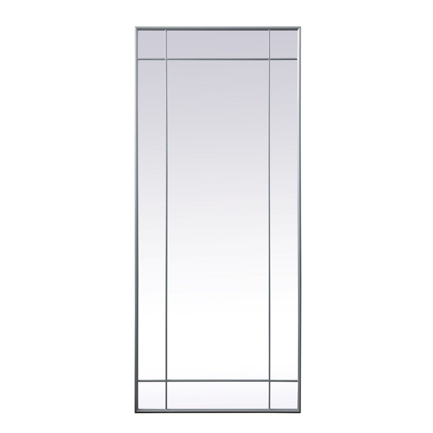 French Panel Full Length Mirror 30X70 Inch In Silver by Elegant Decor