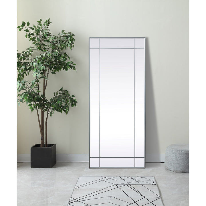 French Panel Full Length Mirror 30X70 Inch In Silver