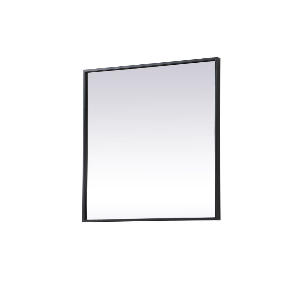 Metal Frame Square Mirror 24 Inch In Black