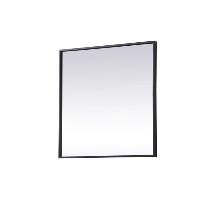 Metal Frame Square Mirror 24 Inch In Black
