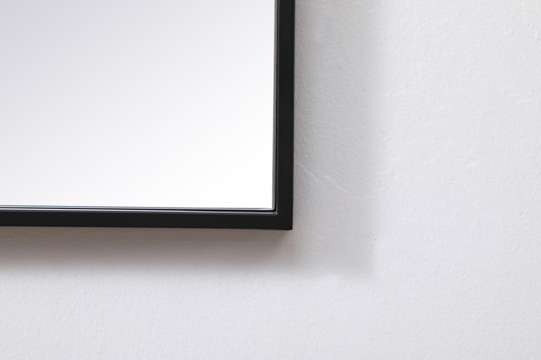 Metal Frame Square Mirror 24 Inch In Black