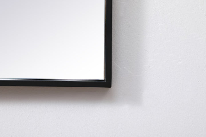 Metal Frame Square Mirror 24 Inch In Black