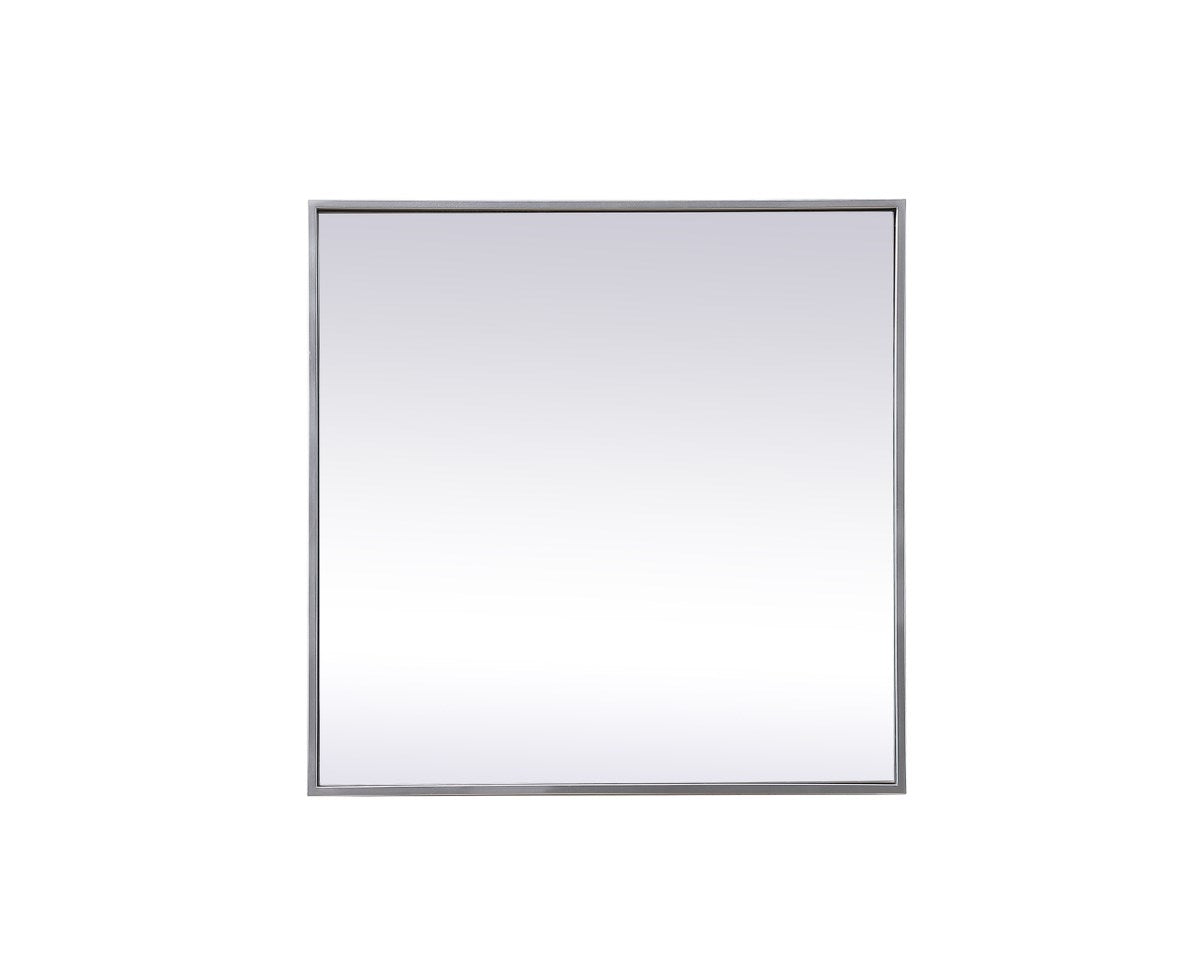 Metal Frame Square Mirror 24 Inch In Silver by Elegant Decor