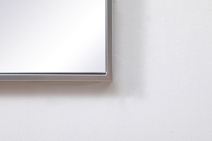 Metal Frame Square Mirror 24 Inch In Silver