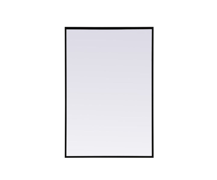 Metal Frame Rectangle Mirror 24X36 Inch In Black by Elegant Decor