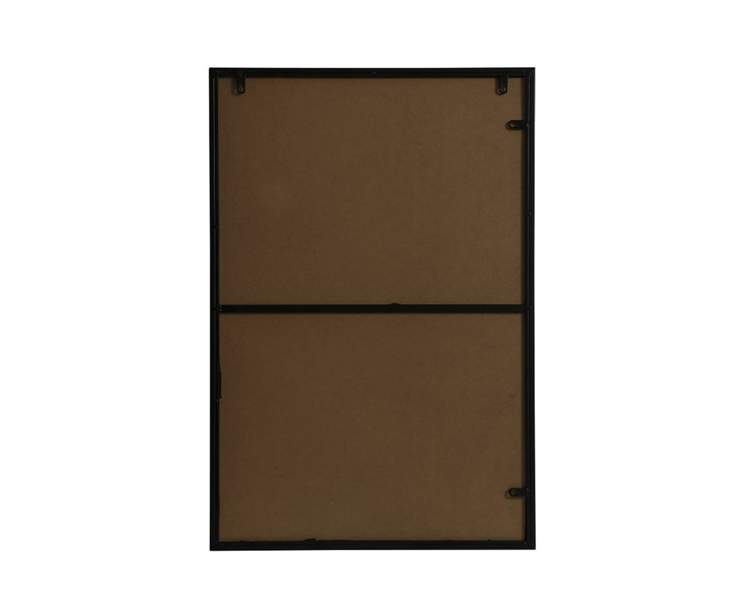 Metal Frame Rectangle Mirror 24X36 Inch In Black