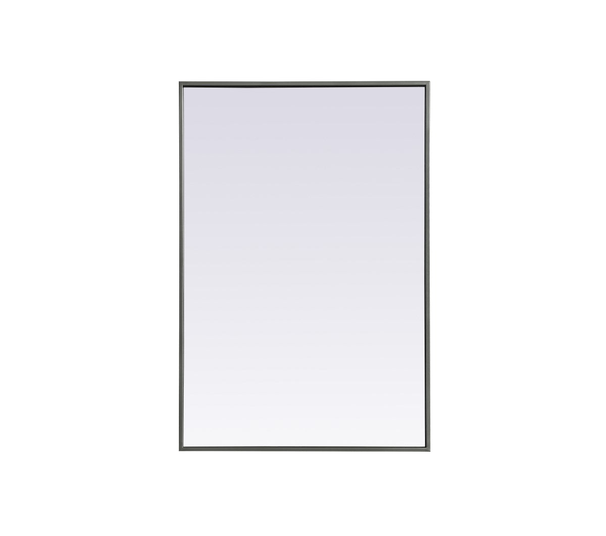 Metal Frame Rectangle Mirror 24X36 Inch In Silver by Elegant Decor
