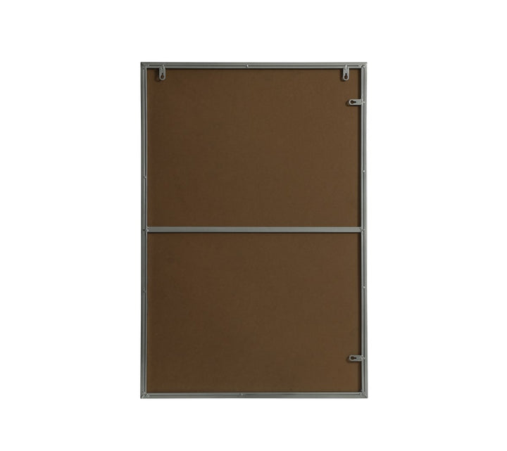 Metal Frame Rectangle Mirror 24X36 Inch In Silver