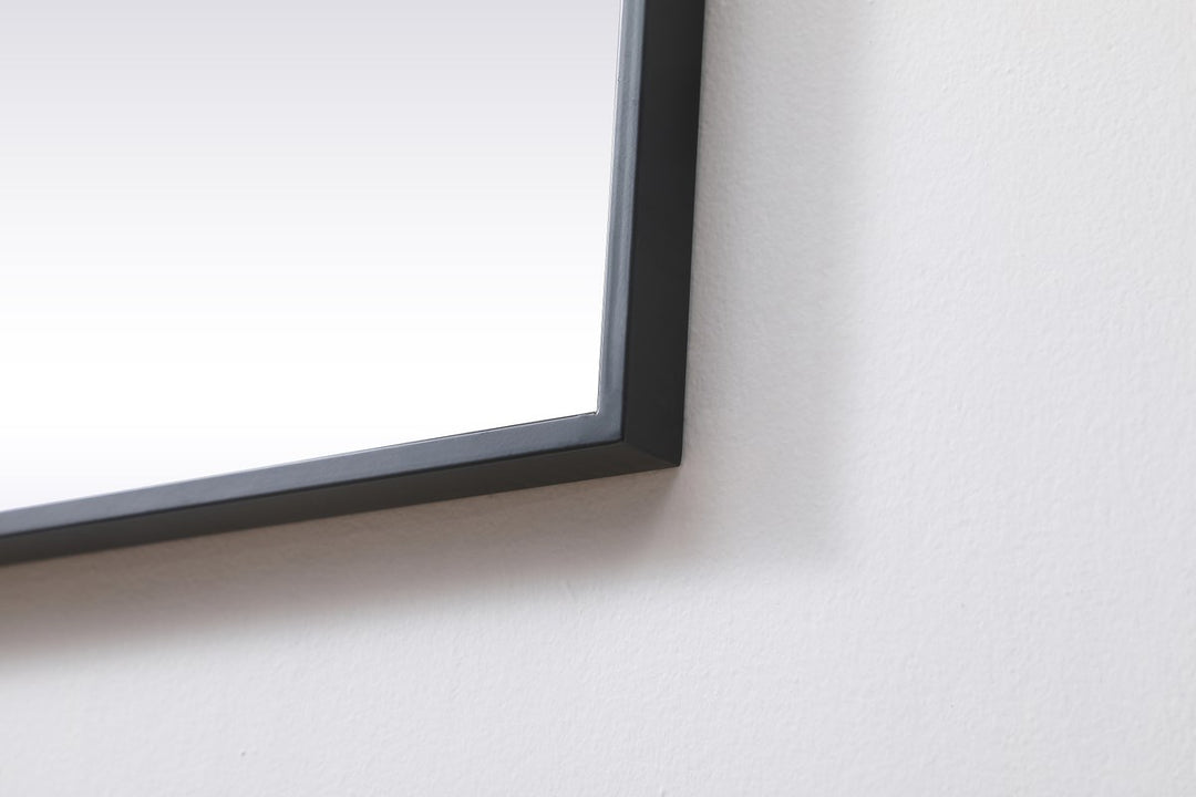 Metal Frame Square Mirror 30 Inch In Black
