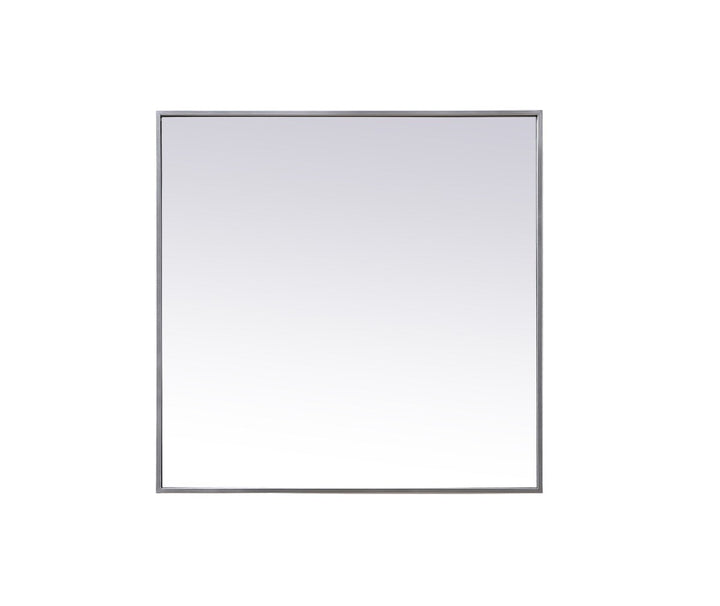Metal Frame Square Mirror 30 Inch In Silver by Elegant Decor