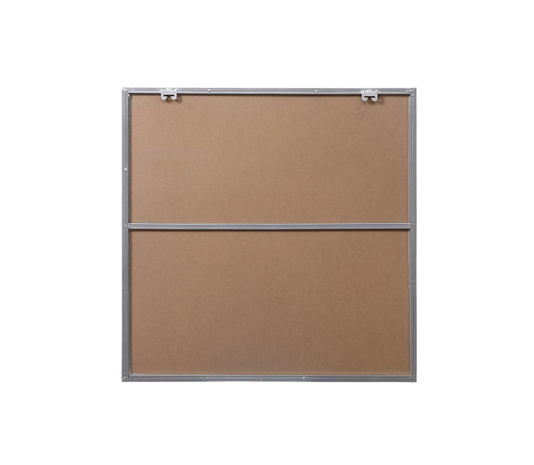 Metal Frame Square Mirror 30 Inch In Silver